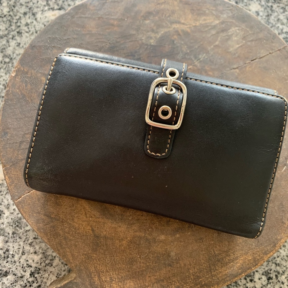 Y2K Vintage Black Coach Buckle Wallet